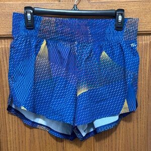 DSG Blue Athletic Running Shorts with Gold Accent NWT